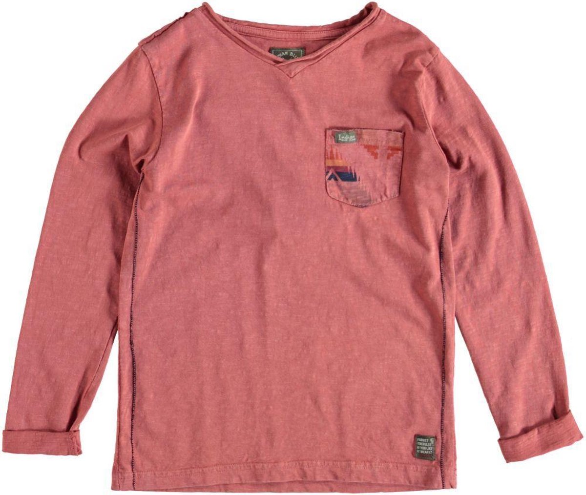 Indian blue longsleeve dark rust Maat - 104/110