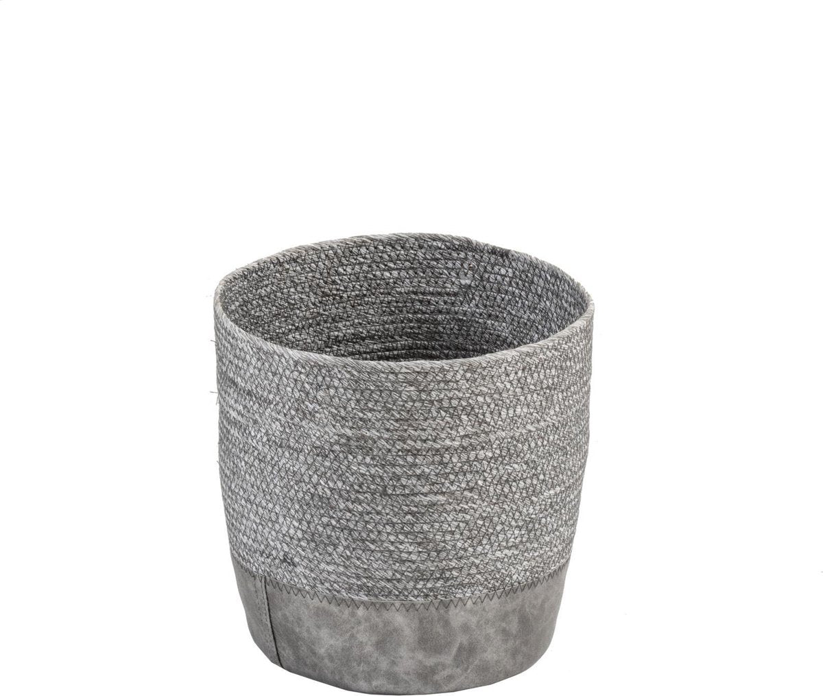 J-Line Mand Papier Imitatieleder Grijs/Metallic Grijs