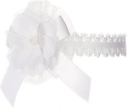 Soft Touch Haarband Flower & Bow Meisjes Polyester Wit