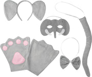 dressforfun - Accessoireset olifant Volwassenen  - verkleedkleding kostuum halloween verkleden feestkleding carnavalskleding carnaval feestkledij partykleding - 302047