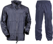 regenpak polyester navy 2-delig maat L