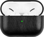 YPCd® Apple AirPods Pro Hoesje - Zwart - PU leer Hard Case