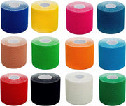 #DoYourFitness - 6x PREMIUM Kinesiologie Tape - Sporttape - 100% geweven katoen / waterbestendig - rollengte 5m