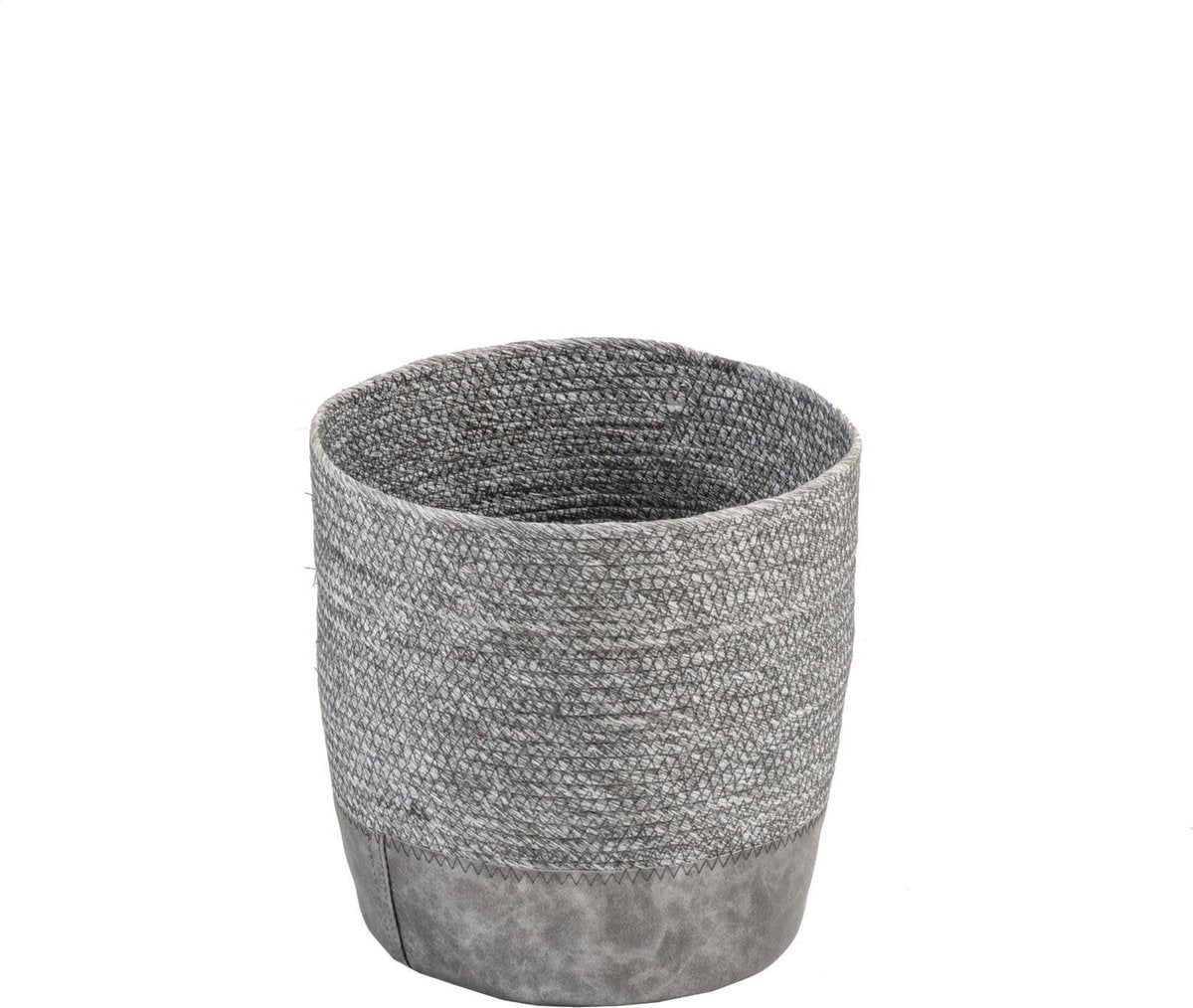 J-Line Mand Papier Imitatieleder Grijs/Metallic Grijs