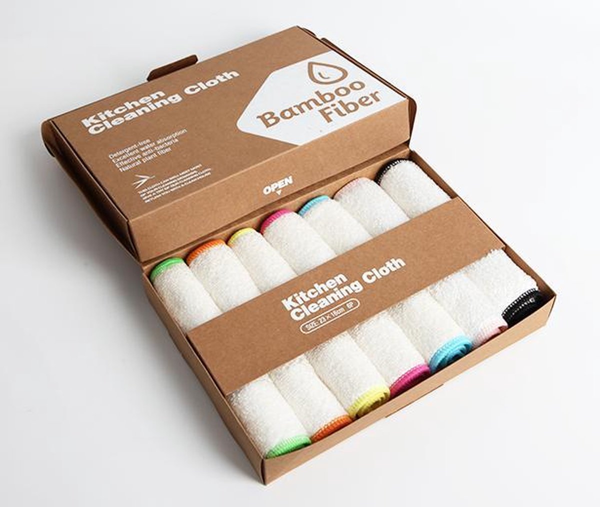 Cosy @ Home - Microvezeldoekjes -  Bamboe - Microvezeldoek - Wonderdoekjes - Raamdoeken - Glasdoeken - Auto Droogdoek - Schoonmaakdoekjes - Automicrovezeldoeken - Bamboe Doeken - Luxe set van 7 doeken in nette doos - 22 x 18 cm