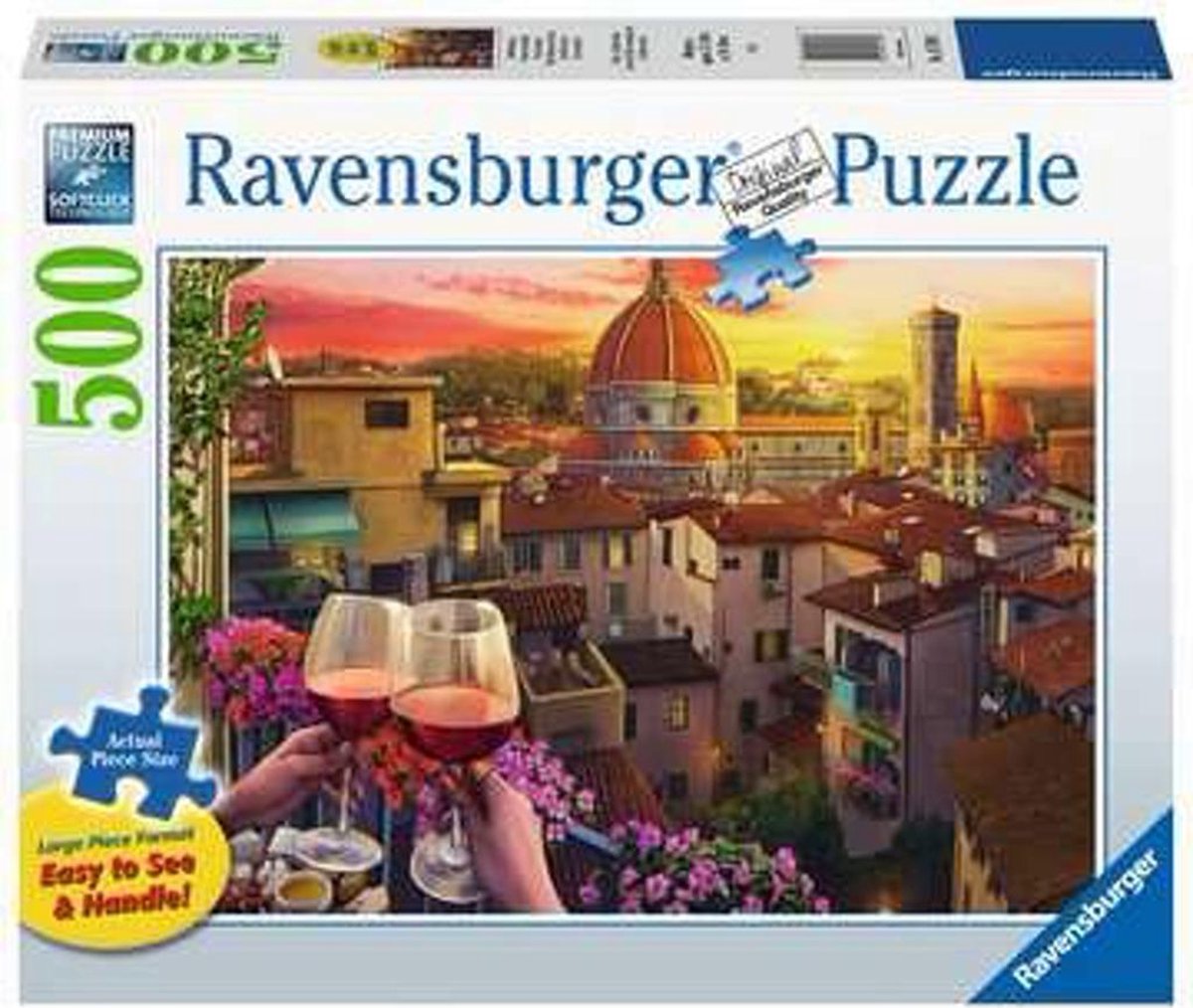 XL-legpuzzel Wijn drinken op het terras met 500 extra grote stukjes