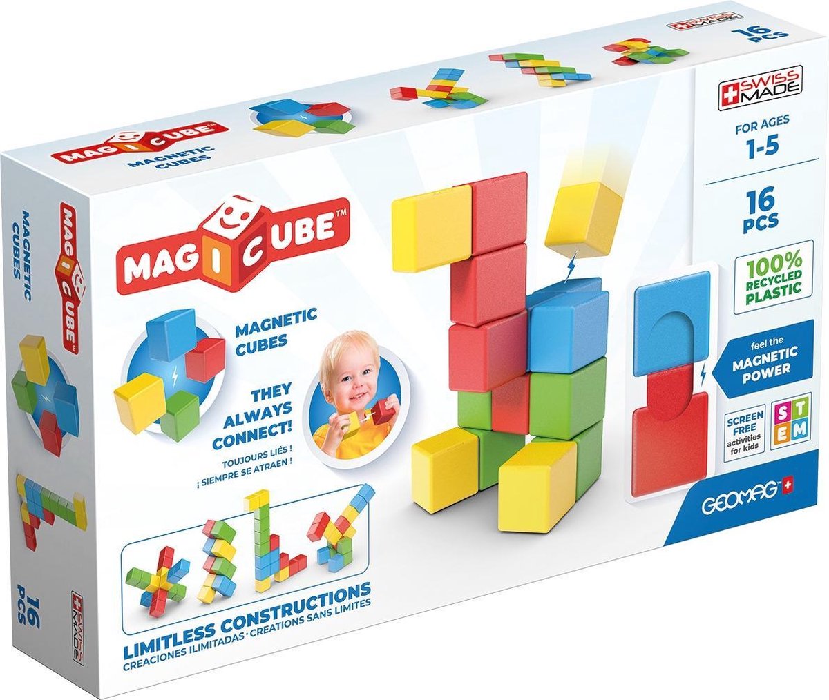 Geomag Magicube FullColor Recycled Try me 16 delig