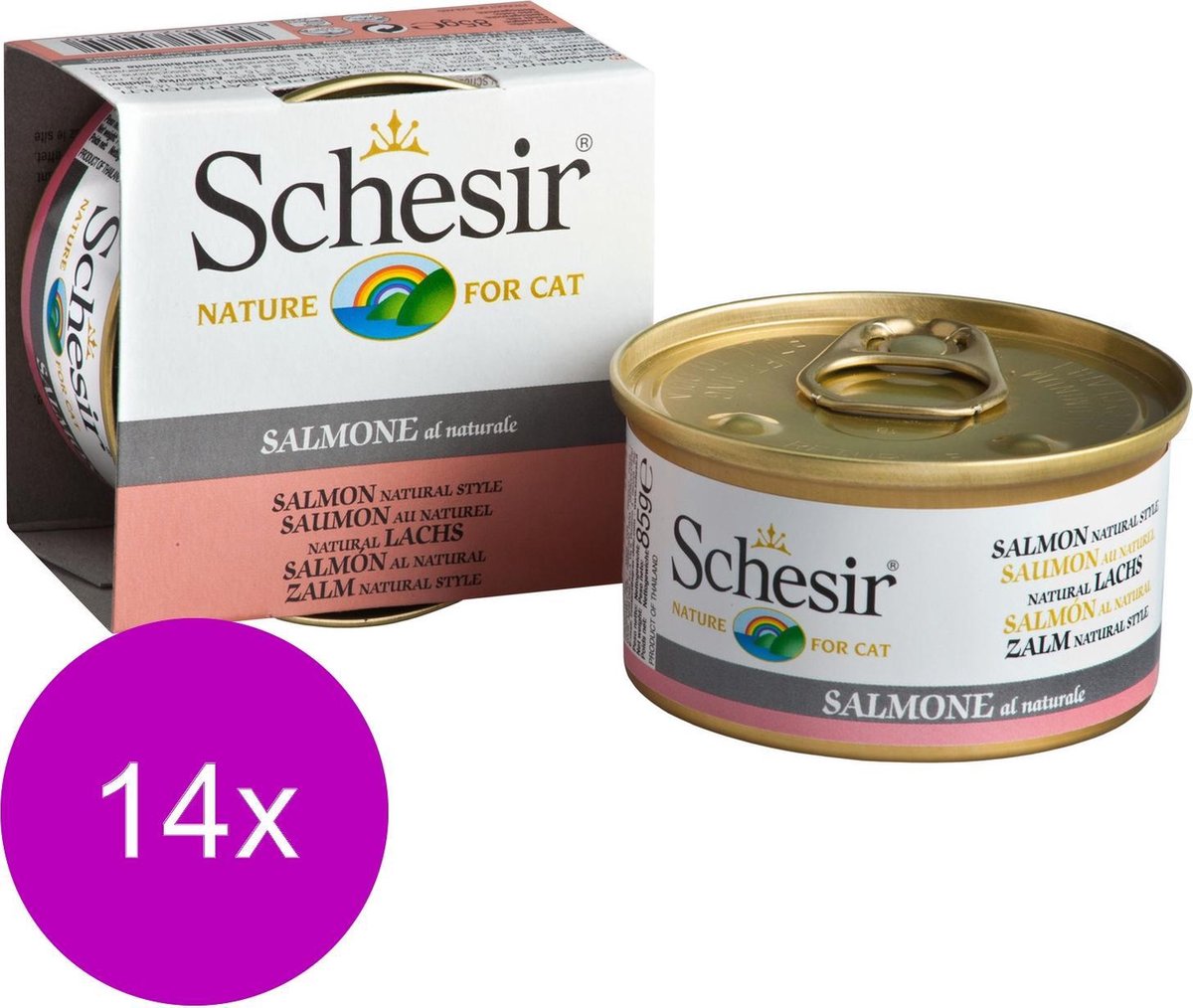 Schesir adult zalm zalm - 14 st à 85 gr