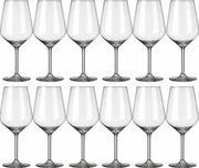 12x Luxe wijnglazen voor witte wijn 530 ml Carre - 53 cl - Witte wijn glazen - Wijn drinken - Wijnglazen van glas