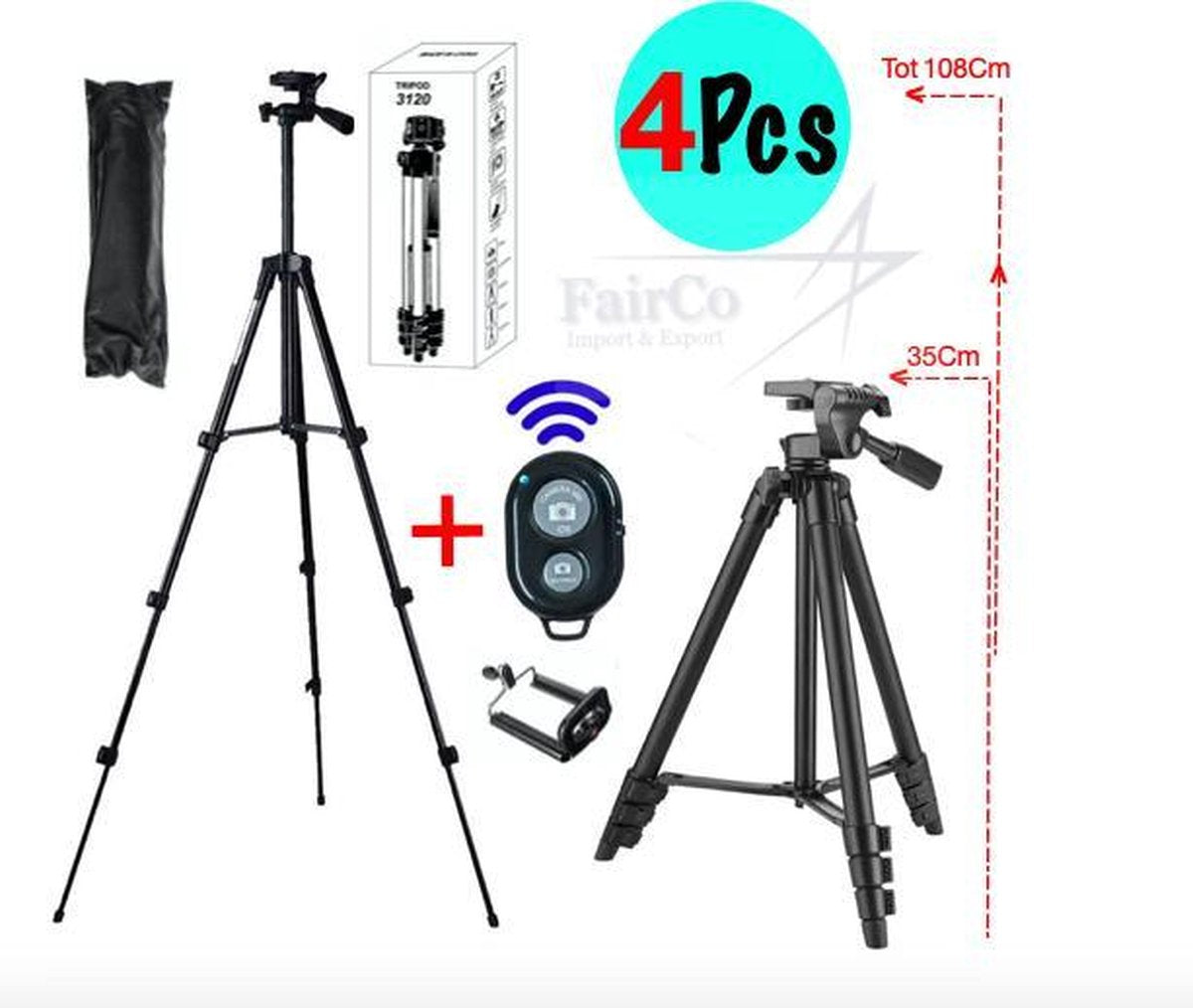 4Pcs Camerastatief