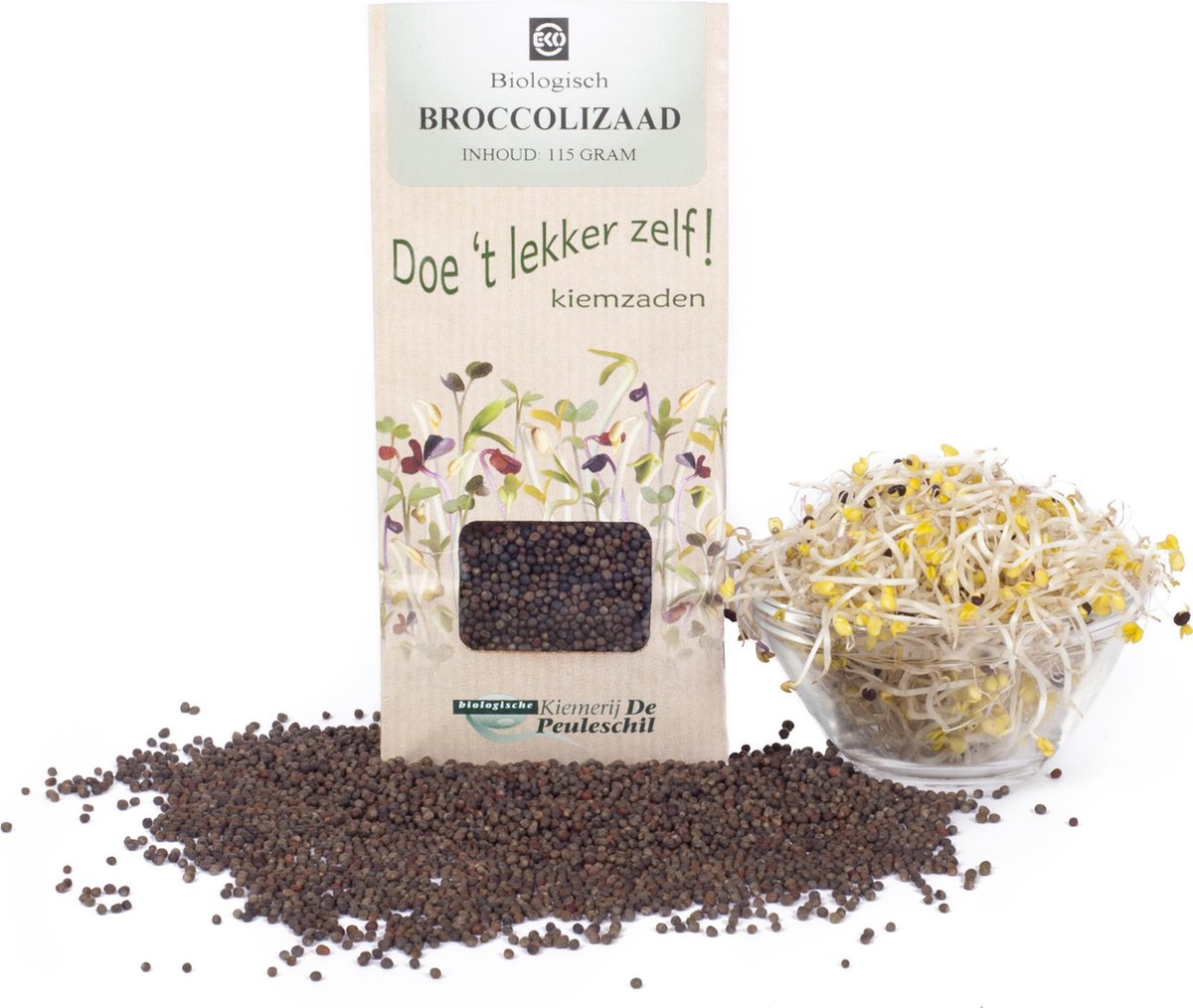 Biologische broccolizaad om mee te kiemen 120 gram