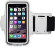 Mobtsupply Wit Sportarmband(5.5 tot 6.0 Inch) inclusief Sleutelhouder + Kaarthouder