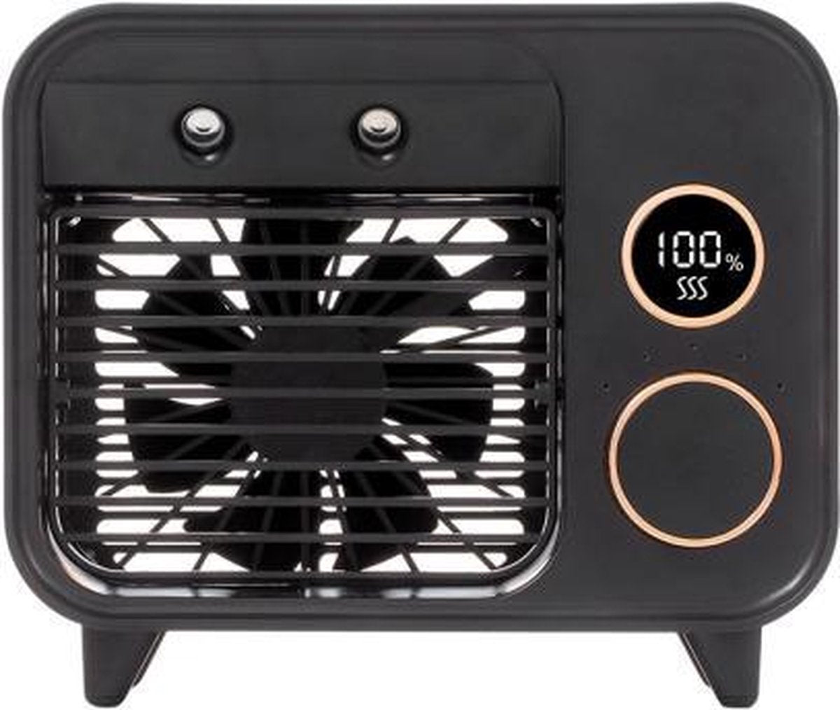 F853 Desktop-luchtbevochtigingsspray Mini-airconditioningventilator (zwart)