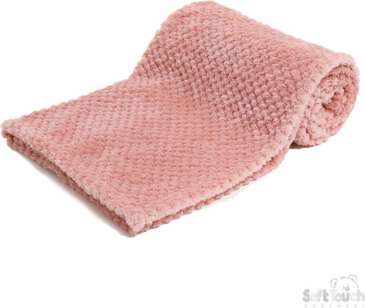 Soft Touch | Baby Winter Waffle Deken | 75 x 100 cm | DUSTY PINK