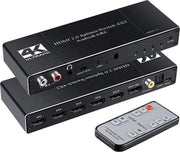 NÖRDIC SGM-154 HDMI switch 4 naar 2 Audio Extractor en ARC