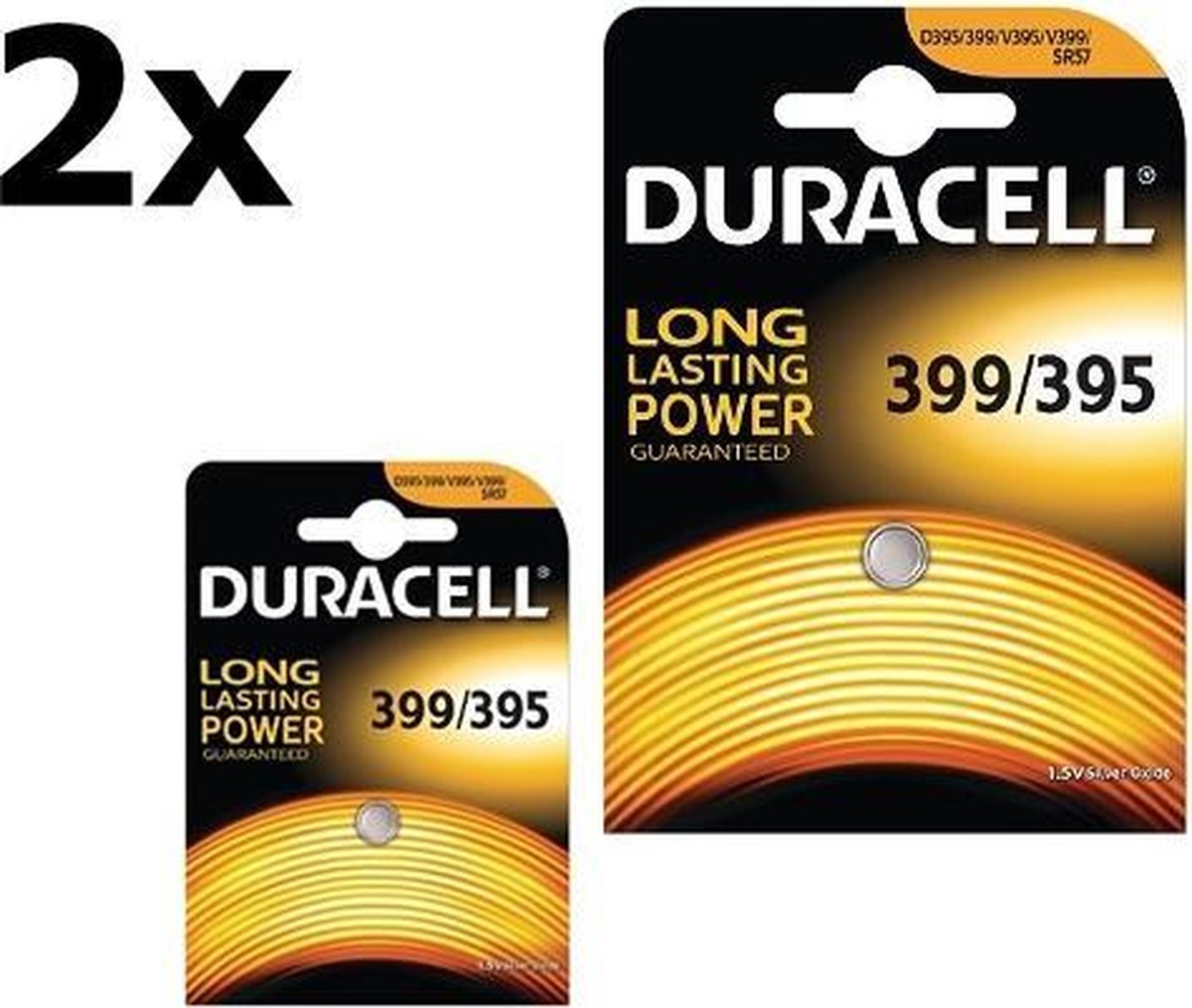 2 Stuks - Duracell 399-395/G7/SR927W 1.5V 52mAh knoopcel batterij