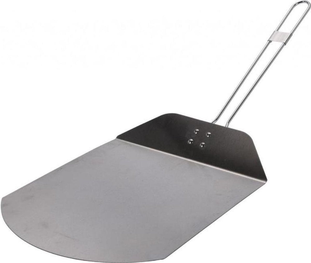 Vaggan Pizzaschep - voor BBQ en Oven- RVS - Inklapbaar - 35x25 cm