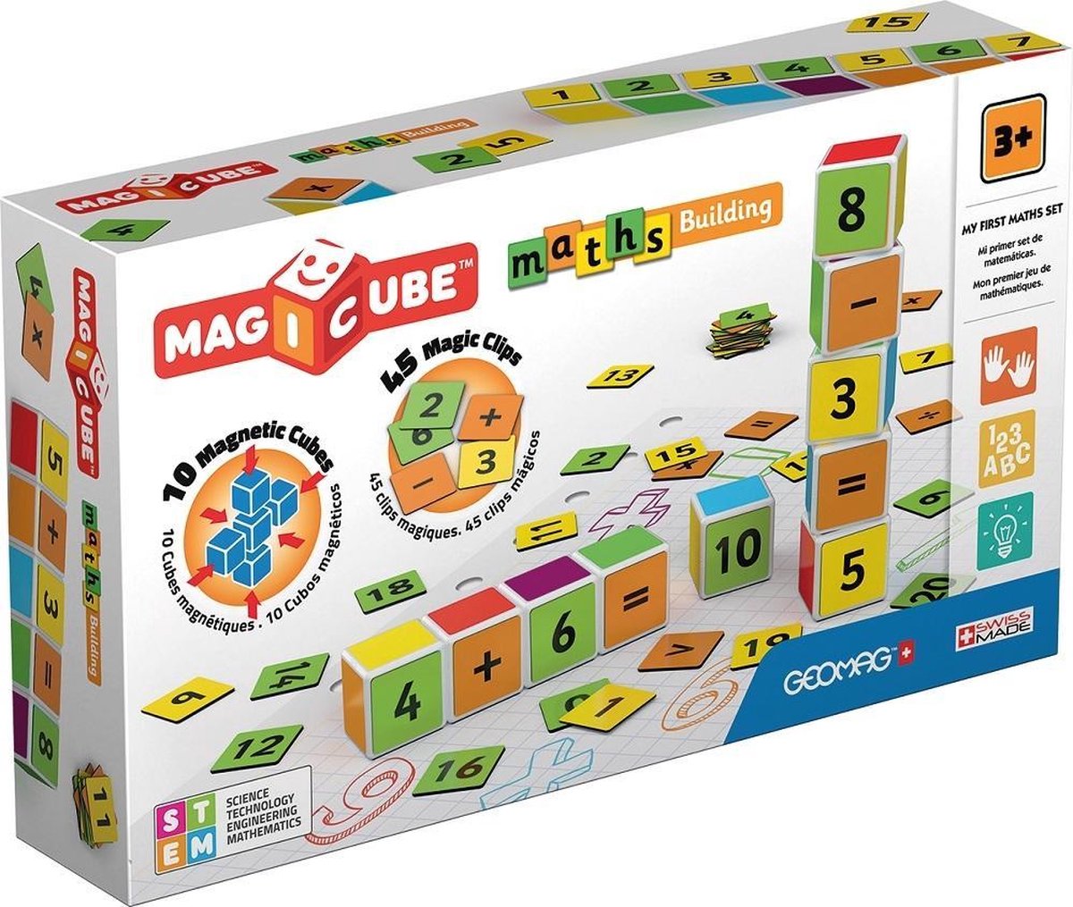 Geomag MagiCube Leren Rekenen 10 Cubes + 45 clips