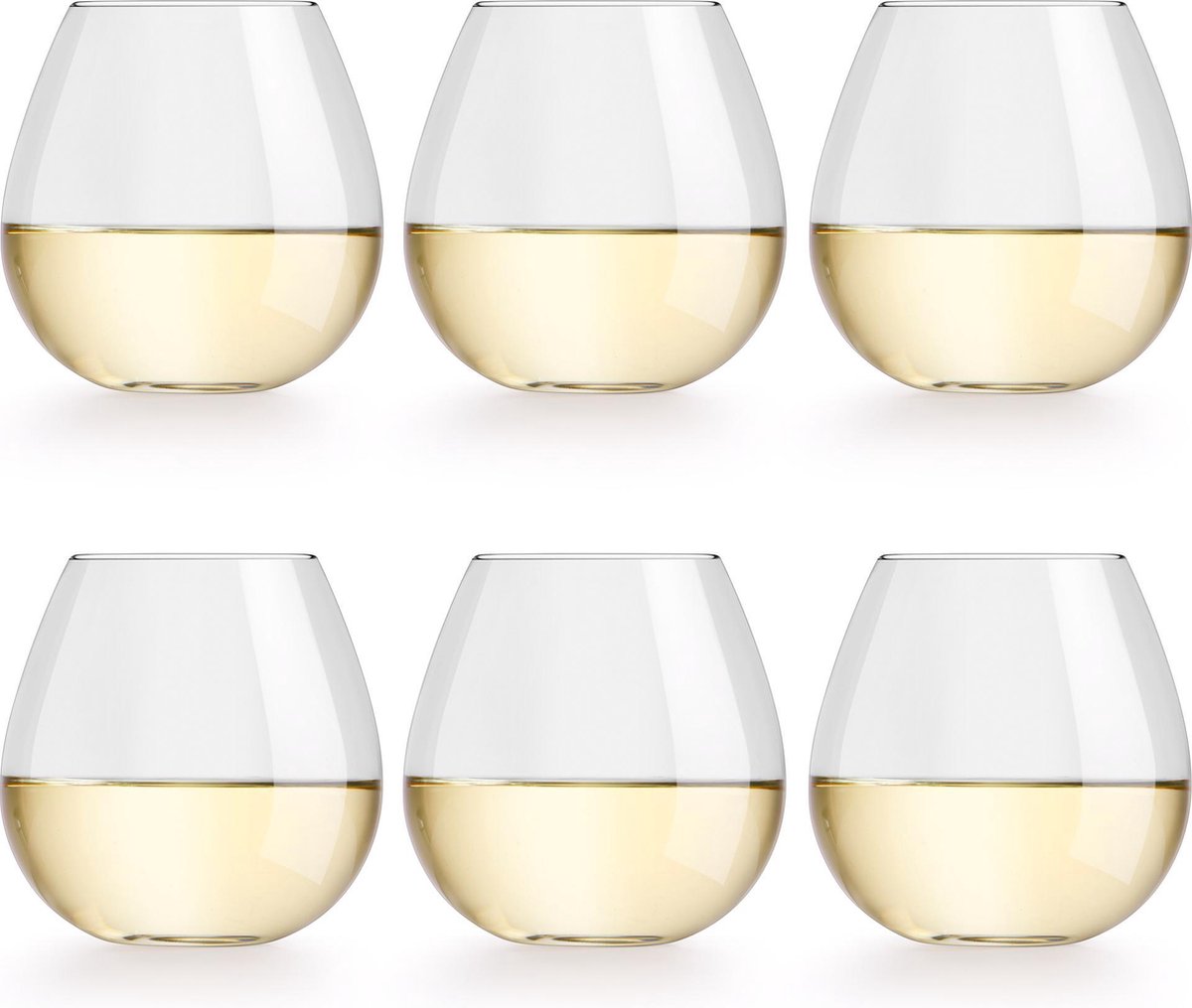 Libbey Wijnglas Cami - 470 ml / 47 cl - 6 stuks - vaatwasserbestendig - geen voetje - zonder steel - modern trendy