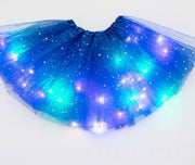 LED - Rokje - Tutu - Groot - Blauw - Met Gekleurde RGB Verlichting