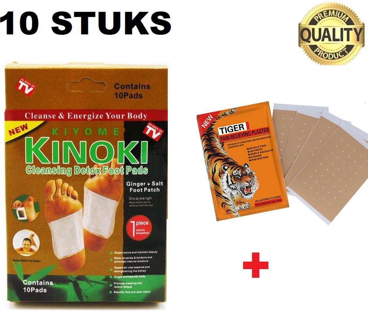 Premium detox en afslank voetpleisters + WARMTEPLEISTERS - Lichaamsreiniging Detox - 100% natuurlijke ingrediënten afvallen - ontgiften - meer energie. Helpt ook tegen moeheid pijntjes en depressie.
