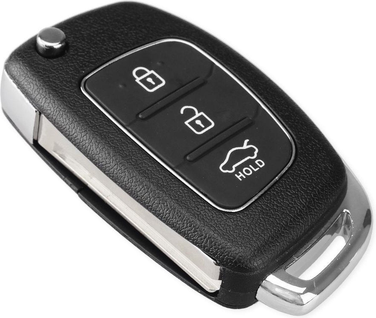 Hyundai klapsleutel | sleutelbehuizing | 3-knops | Chroom | Luxe sleutel |