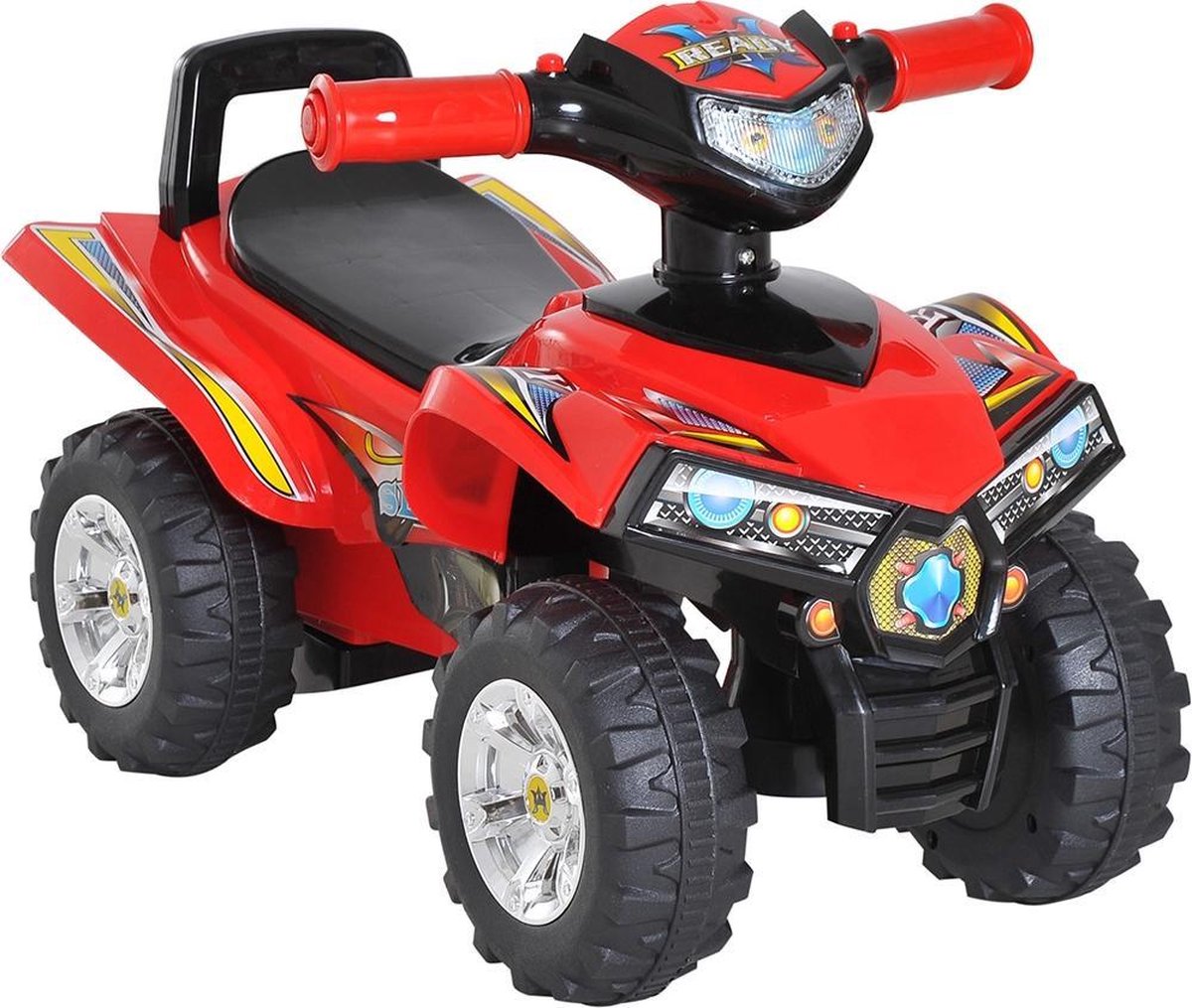 HOMCOM Elektrische quad met licht en muziek rood