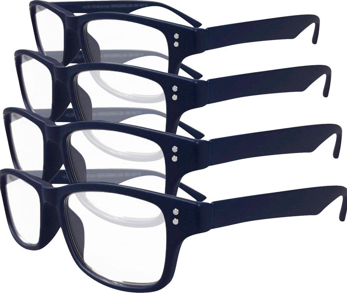 Etos Leesbril mat donkerblauw +1.5  - 4 stuks