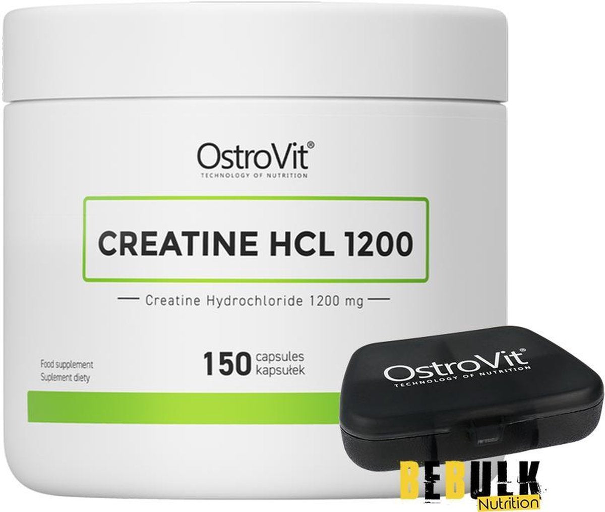 Creatine HCL 1200 150 Capsules OstroVit + GRATIS Pill Box