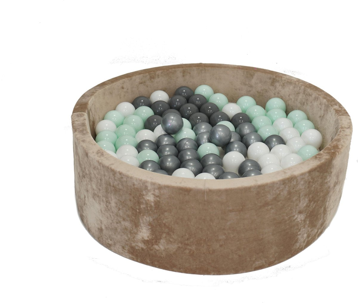 Velvet Ballenbak Goud 90x40 met 250 ballen Zilver