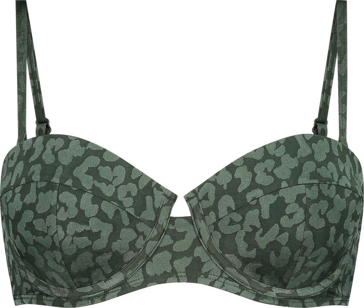 Hunkemöller Dames Voorgevormde push-up beugel bikinitop Tonal Leo Cup A - E - maat B80