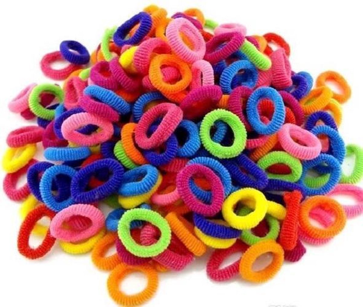 Gekleurde Haarelastiekjes - Haarelastiekjes voor meisjes - Regenboog - Haarbandjes voor kinderen - 100 stuks