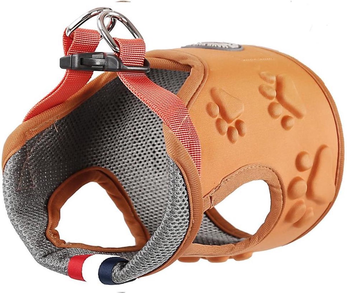 Easy ON/OF - STEP IN - harnas voor honden uit ademende stof - XS - BRUIN