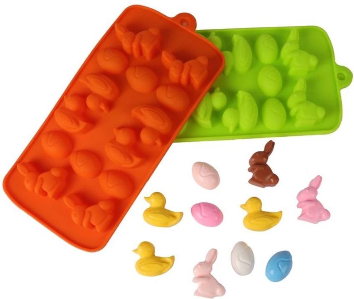 chocoladevorm Paaseitjes Pasen siliconen vorm mal voor ijsblokjes ijsklontjes chocolade fondant