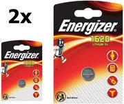 2 Stuks Energizer CR1620 3v lithium knoopcelbatterij