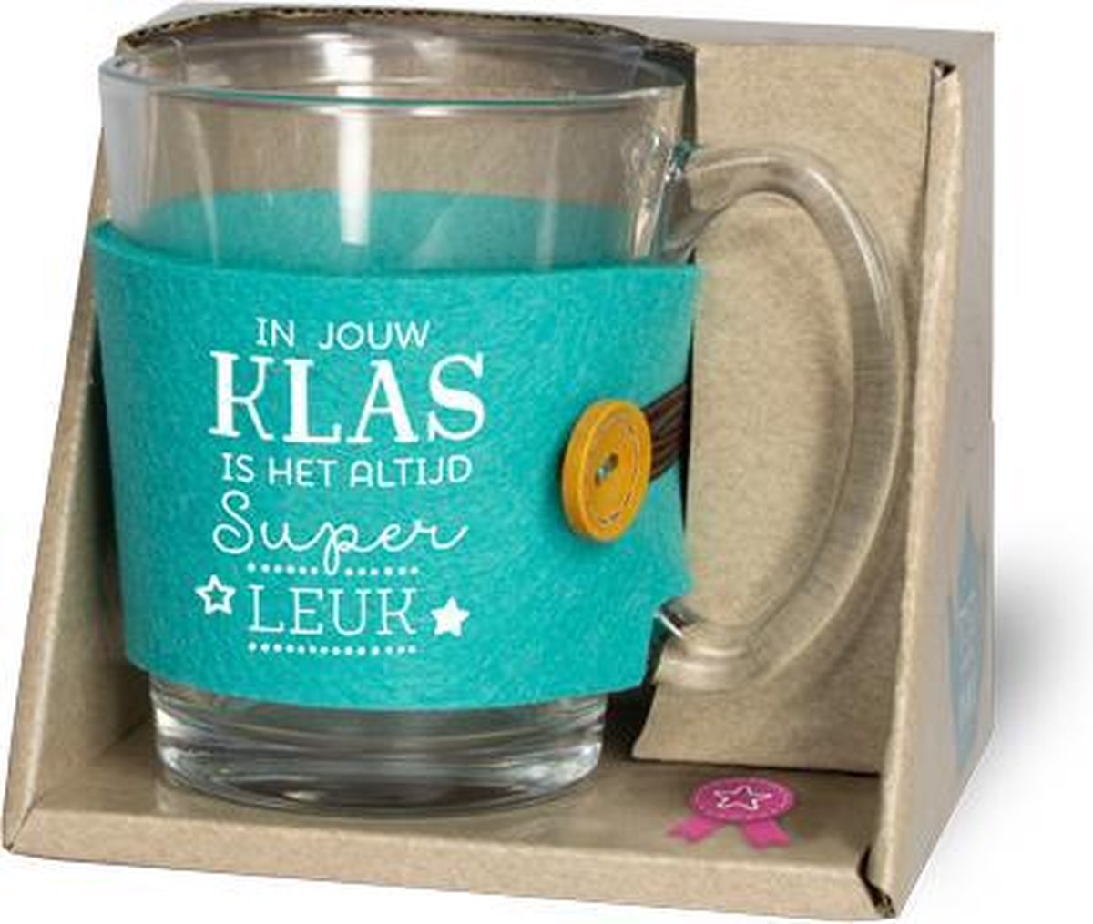Tijd voor thee - Theeglas -Klas Superleuk