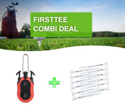 Firsttee - COMBI DEAL - EXTRA VOORDEEL - Scoreteller + 25 Tees met Maatstreepjes - 83 MM - Houten Tees - Driver - Golfclubs - Golf sport - Training - Slagenteller – Golf accessoires - Cadeau - Golftrainingsmateriaal - Swing - Golfset - Counter