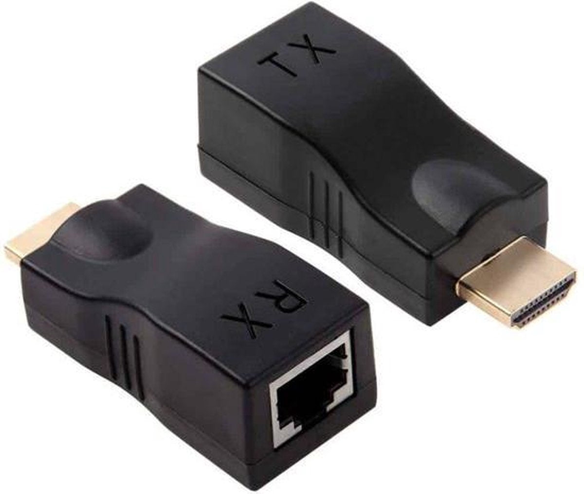 Garpex® HDMI naar RJ45 Extender Adapter (ontvanger en zender) door Cat-5e / 6 kabel