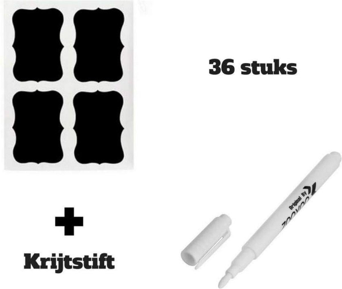 36 Krijtbord Etiketten / Blackboard Labels - G&S