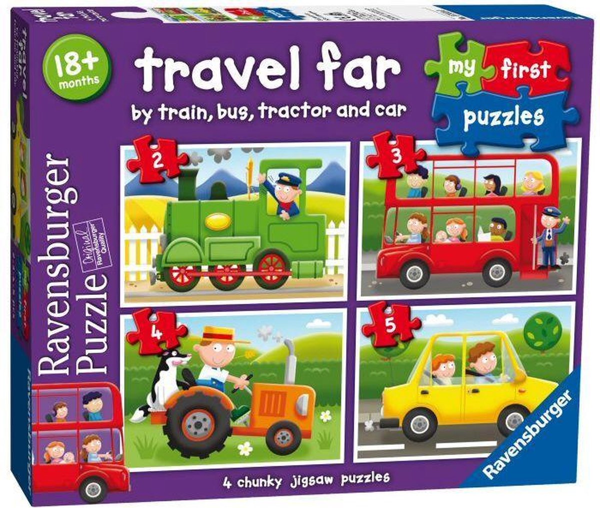 Voertuigen My first puzzels 2+3+4+5 stukjes - kinderpuzzel