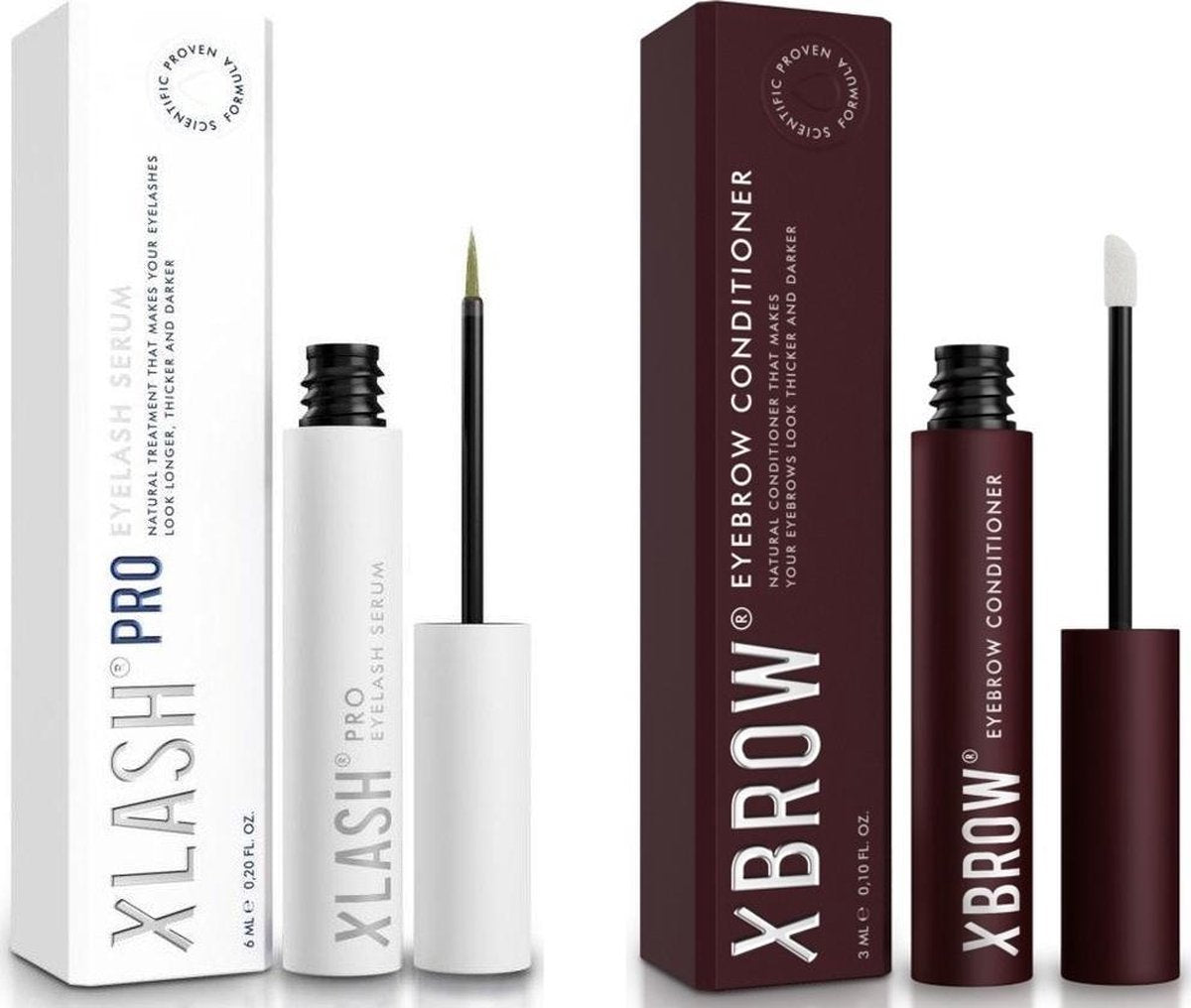 XLASH Pro Wimper Serum 6ml - Eyelash serum  XLASH XBrow Eyebrow Conditioner 3ml - Wenkbrauw serum