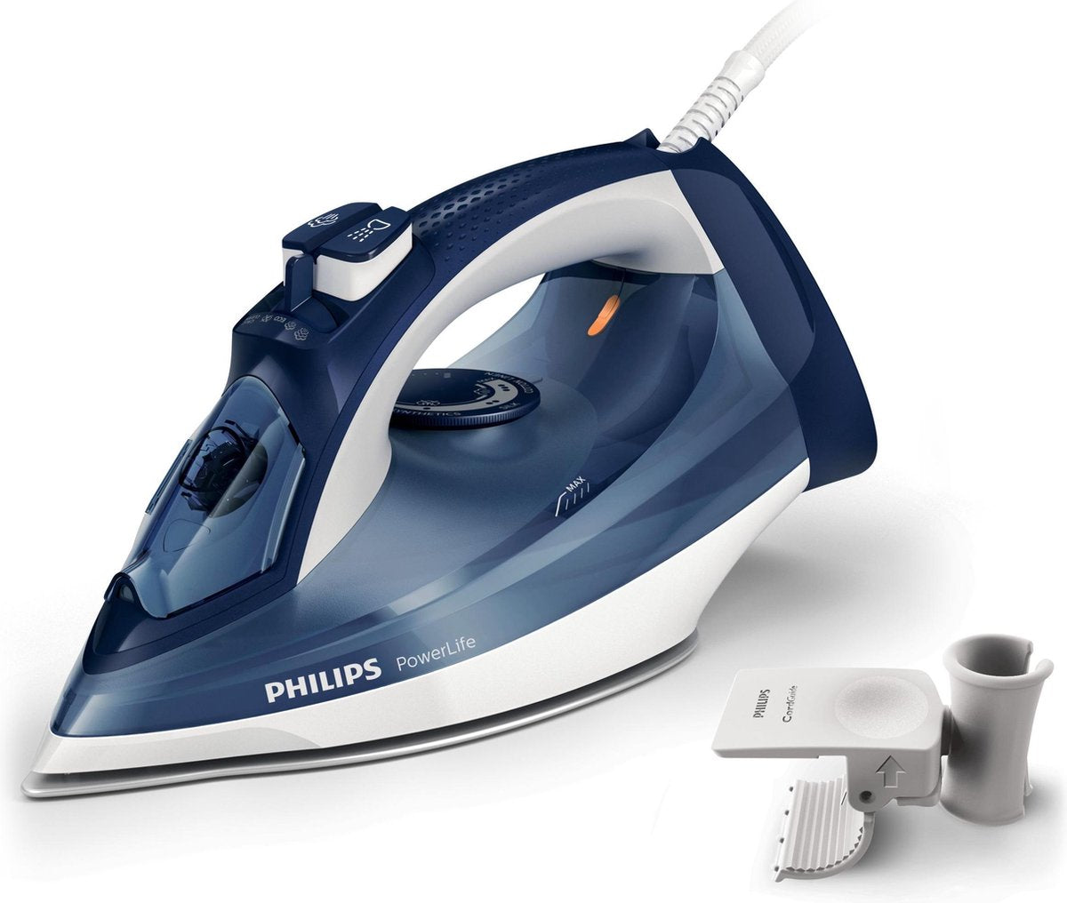Philips PowerLife GC2994/27 strijkijzer Stoomstrijkijzer SteamGlide-zoolplaat Blauw