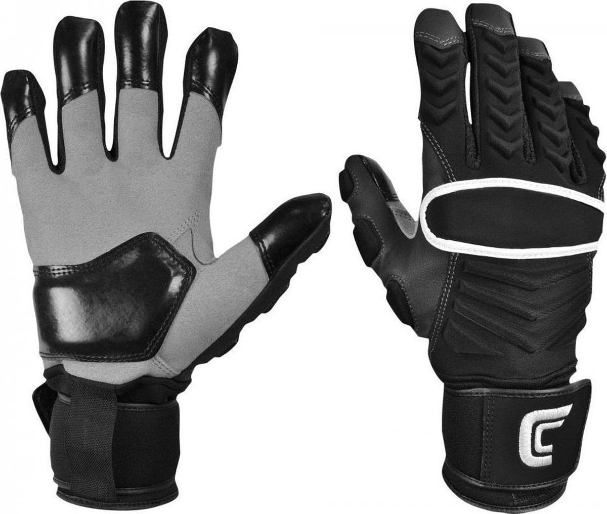 Cutters The Reinforcer - American Football Lineman handschoenen - Maat L - Zwart