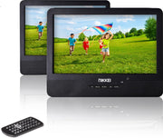 Nikkei NPD910T - Draagbare Auto DVD Speler met USB en 2 LCD-Schermen 9 inch