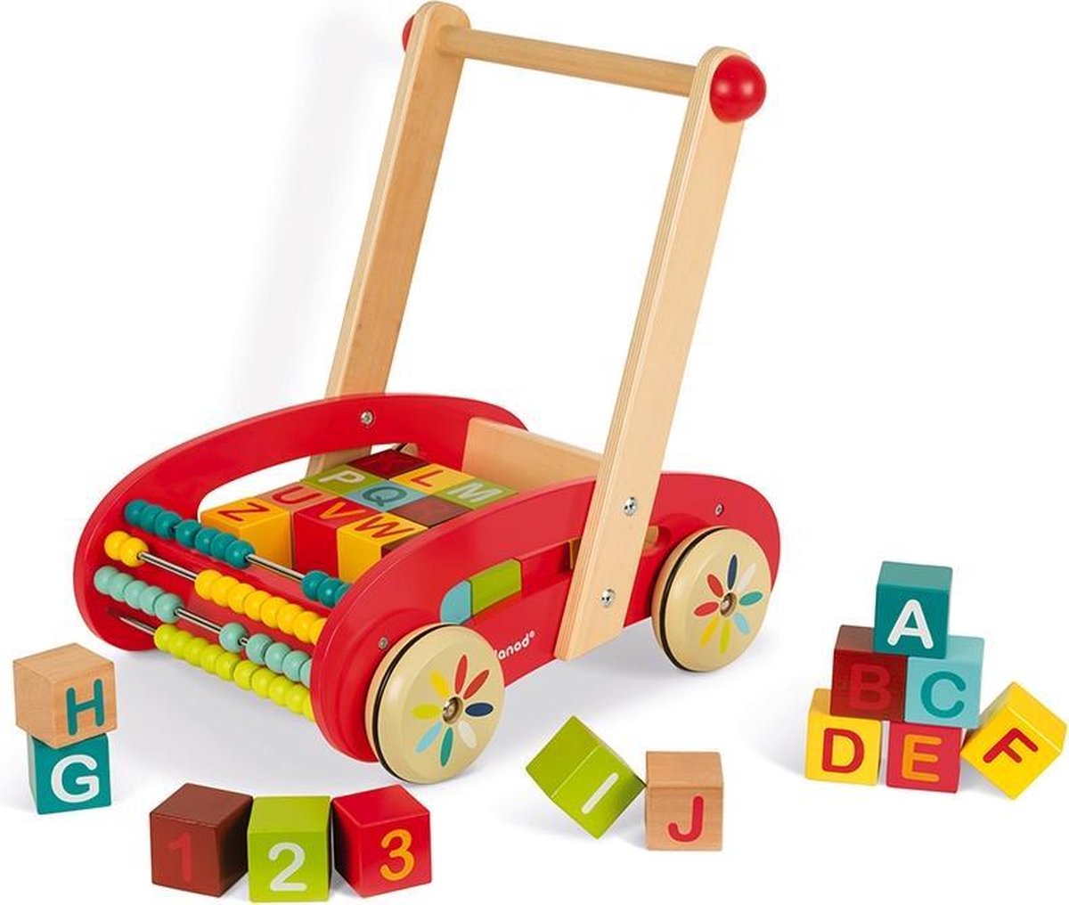 Janod Tatoo ABC Buggy - 30 Blokken