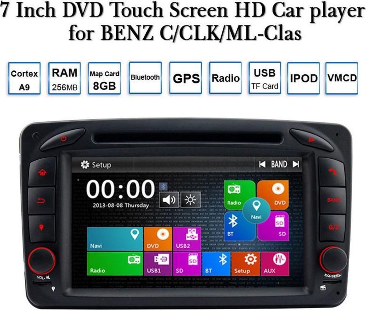Voltario® 2 Din autoradio navigatie voor Mercedes C/G-KLASSE/CLK/CL/VITO
