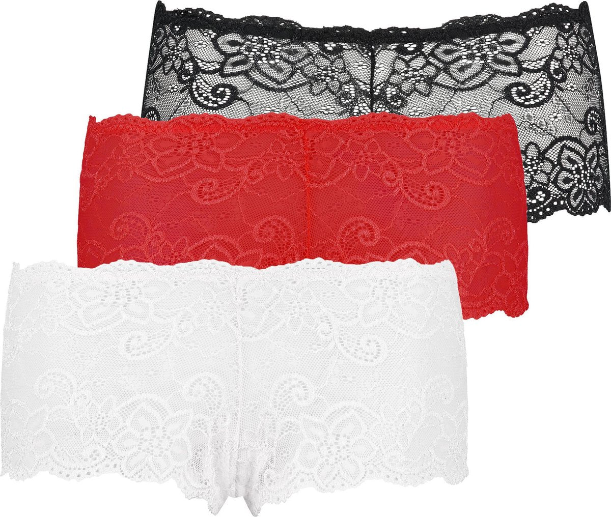Hunkemöller Dames 3 paar boxers Rosie - maat L