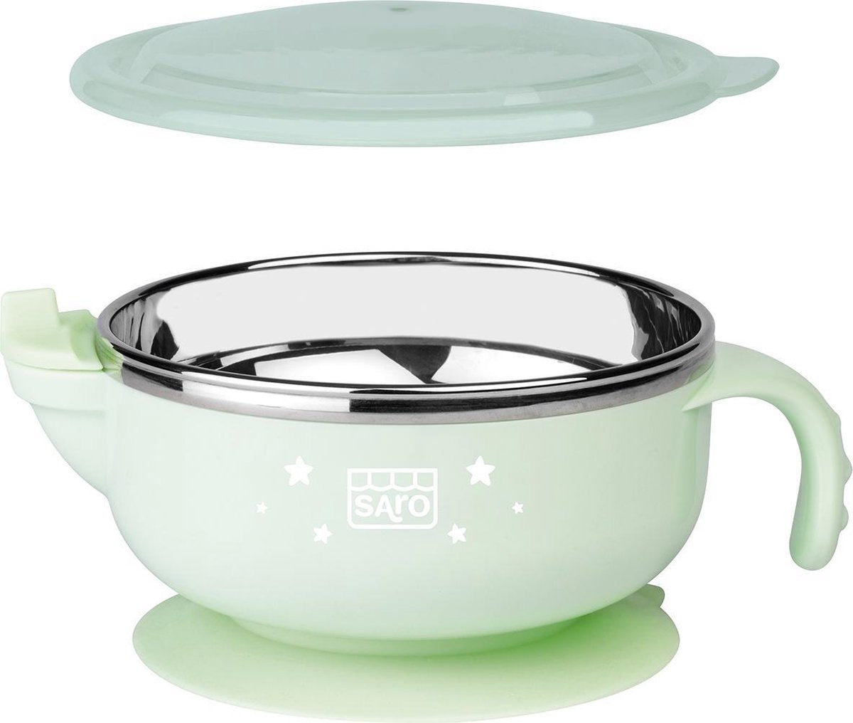 Saro Warmhoudkom Met Zuignap 13 Cm Groen