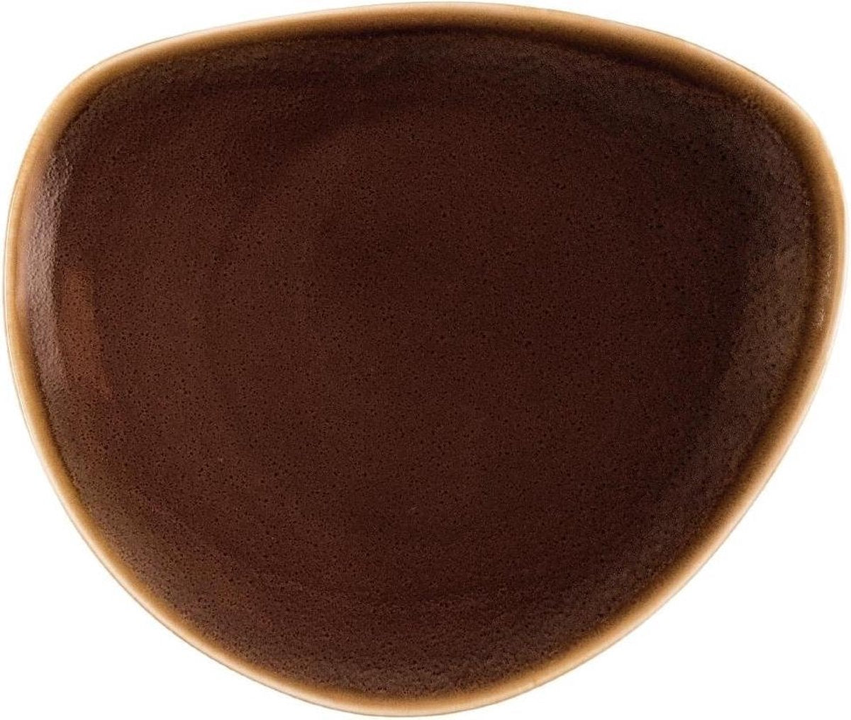 Olympia Kiln Bord Bruin Driehoekig Ø23cm ( Set van 6 )