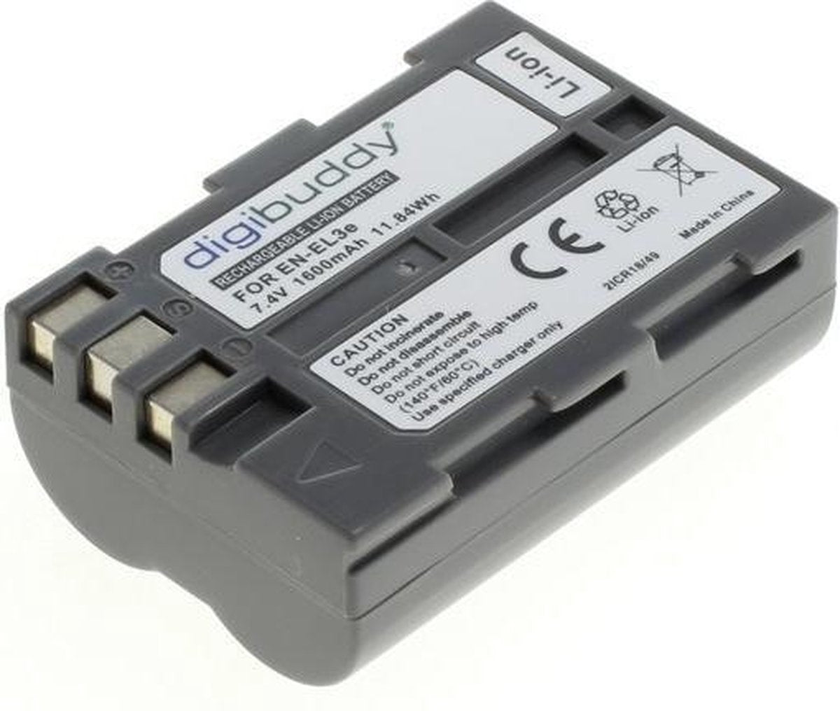 digibuddy A Merk Accu Batterij Nikon EN-EL3e - 1600mAh